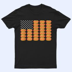 Hot Dog American Flag July 4th Patriotic Summer BBQ Funny T Shirt