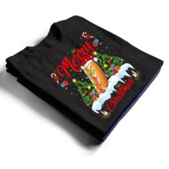 Hot Dog Fast Food Lover Lighting Santa Hat Hot Dog Christmas T Shirt - Dream Art Europa