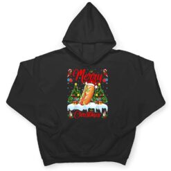 Hot Dog Fast Food Lover Lighting Santa Hat Hot Dog Christmas T Shirt - Dream Art Europa