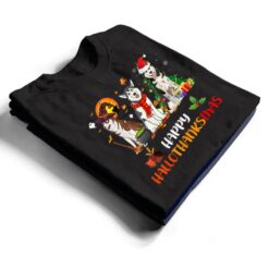 Husky Dog Happy Hallothanksmas Halloween Thanksgiving T Shirt - Dream Art Europa