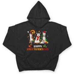 Husky Dog Happy Hallothanksmas Halloween Thanksgiving T Shirt - Dream Art Europa