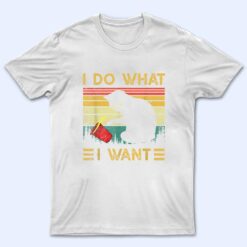 I Do What I Want Vintage Black Cat Red Cup Funny Cat T Shirt