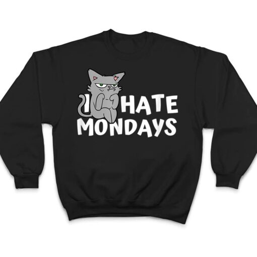 I Hate Mondays Grumpy Funny Cat Monday T Shirt