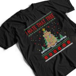 I Hate That Tree Funny Cats Christmas Tree T Shirt - Dream Art Europa