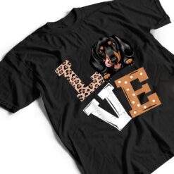 I Love My Dachshund Funny Dog Lovers Leopard Print T Shirt - Dream Art Europa