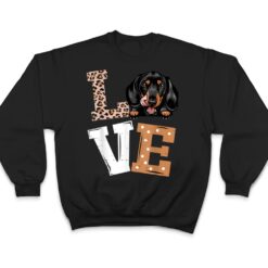 I Love My Dachshund Funny Dog Lovers Leopard Print T Shirt - Dream Art Europa