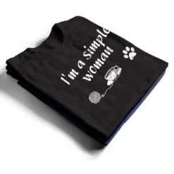 I M A Simple Woman Loves Knitting Coffee Dog Cat Paw T Shirt - Dream Art Europa