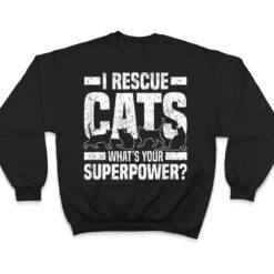 I Rescue Cats What S Your Superpower USA Flag Rescue Cat T Shirt - Dream Art Europa