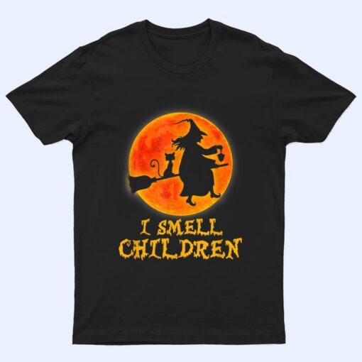 I Smell Children Halloween Costume Witch Black Cat Cute T Shirt