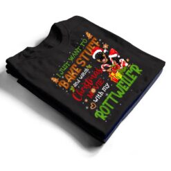 I Want To Bake Stuff & Watch Xmas Movie Rottweiler Dog Santa T Shirt - Dream Art Europa