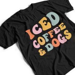 Iced Coffee and Dogs Funny Retro Vintage T Shirt - Dream Art Europa