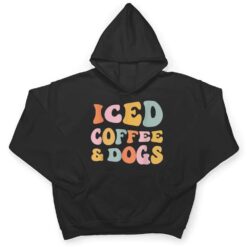 Iced Coffee and Dogs Funny Retro Vintage T Shirt - Dream Art Europa