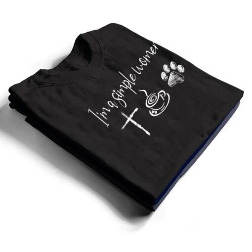 I'm A Simple Women Jesus Coffee Dog T Shirt