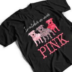 In October We Wear Pink Breast Cancer Awareness Pitbull Dog T Shirt - Dream Art Europa