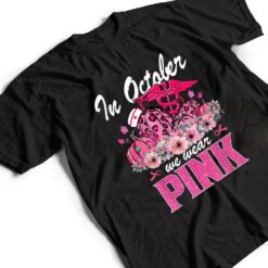 In October We Wear Pink Nurse Life Pumpkin Leopard Halloween T Shirt - Dream Art Europa