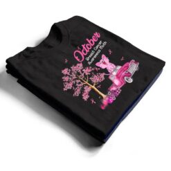 In October We Wear Pink Pumpkin Cat Breast Cancer Awareness_1 T Shirt - Dream Art Europa