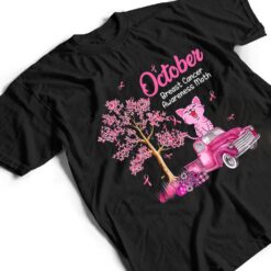 In October We Wear Pink Pumpkin Cat Breast Cancer Awareness_1 T Shirt - Dream Art Europa