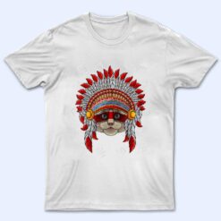 Indigenous Ragdoll Native American Cat Indian Headdress T Shirt