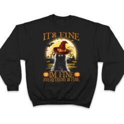 It 'Fine I'm Fine Everything Is Fine Halloween Cat Lover T Shirt - Dream Art Europa