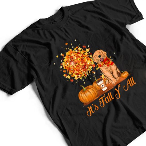 It's Fall Y'All Golden Retrievers Dog Halloween Thanksgiving T Shirt