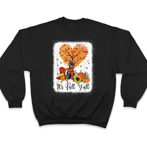 It's Fall Y'all Doberman Dog Lovers Thanksgiving Halloween T Shirt