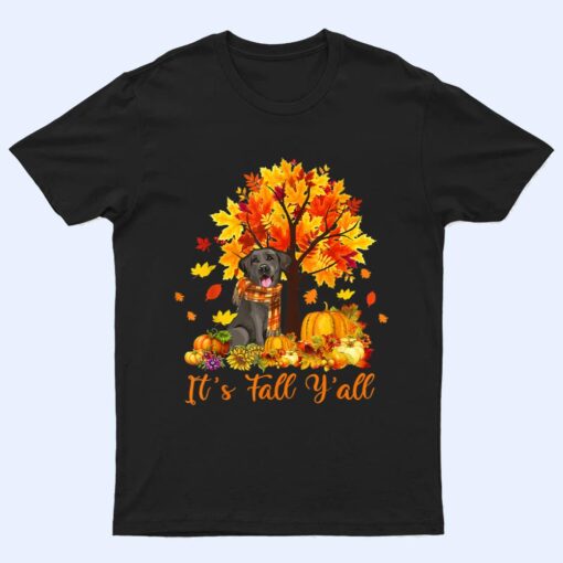 It's Fall Y'all Labrador Black Lab Halloween Thanksgiving T Shirt