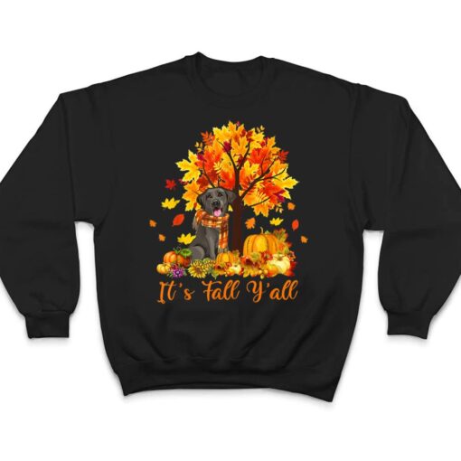 It's Fall Y'all Labrador Black Lab Halloween Thanksgiving T Shirt