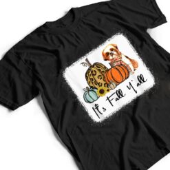 It's Fall Y'all Yellow Shih Tzu Dog Leopard Pumpkin Falling T Shirt - Dream Art Europa