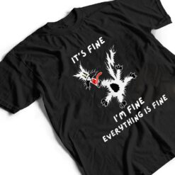 Its Fine I M Fine Funny Coffee Cute Sarcastic Black Cat T Shirt - Dream Art Europa