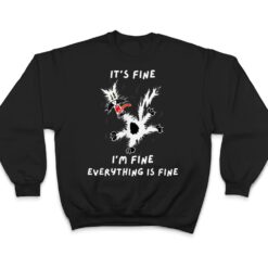 Its Fine I M Fine Funny Coffee Cute Sarcastic Black Cat T Shirt - Dream Art Europa