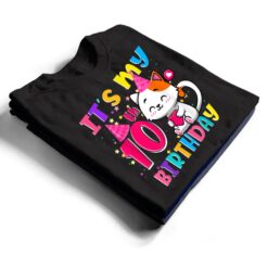 It's My 10th Birthday Gifts 10 Year Old Girl Funny Cat Lover T Shirt - Dream Art Europa