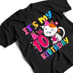 It's My 10th Birthday Gifts 10 Year Old Girl Funny Cat Lover T Shirt - Dream Art Europa