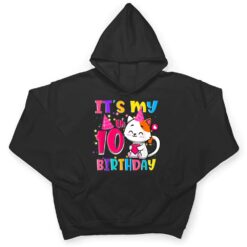 It's My 10th Birthday Gifts 10 Year Old Girl Funny Cat Lover T Shirt - Dream Art Europa