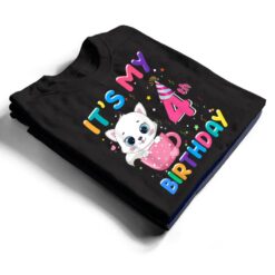 It's My 4th Birthday Girl Funny Cat Birthday 4 Year Old T Shirt - Dream Art Europa