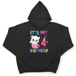 It's My 4th Birthday Girl Funny Cat Birthday 4 Year Old T Shirt - Dream Art Europa