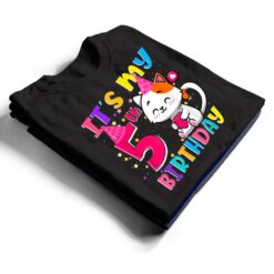 It's My 5th Birthday Gifts 5 Year Old Girl Funny Cat Lover T Shirt - Dream Art Europa