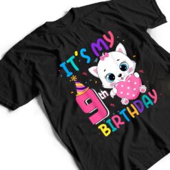 It's My 9th Birthday Girl Funny Cat Birthday 9 Year Old T Shirt - Dream Art Europa