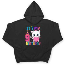 It's My 9th Birthday Girl Funny Cat Birthday 9 Year Old T Shirt - Dream Art Europa