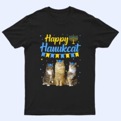 Jewish Hanukkah Cat Happy Hanukcat Christmas Sweater Cat T Shirt