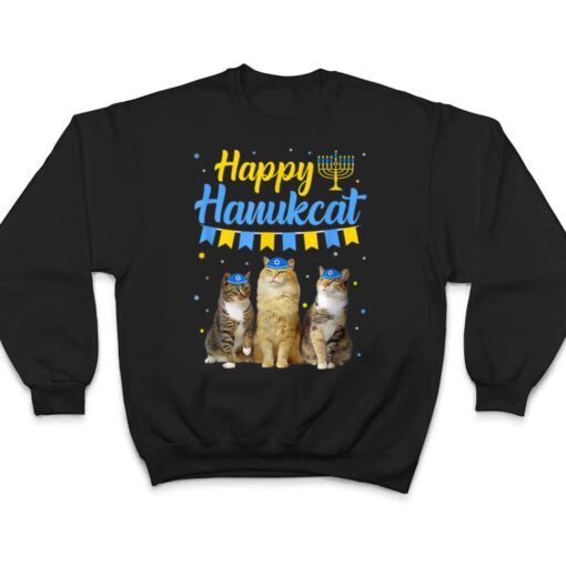 Jewish Hanukkah Cat Happy Hanukcat Christmas Sweater Cat T Shirt