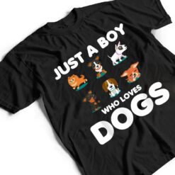 Just A Boy Who Loves Dogs Funny Puppy Dog T Shirt - Dream Art Europa