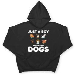 Just A Boy Who Loves Dogs Funny Puppy Dog T Shirt - Dream Art Europa