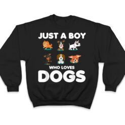 Just A Boy Who Loves Dogs Funny Puppy Dog T Shirt - Dream Art Europa