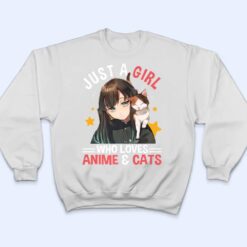 Just A Girl Who Loves Anime & Cats Cute Gifts Girls nager T Shirt - Dream Art Europa