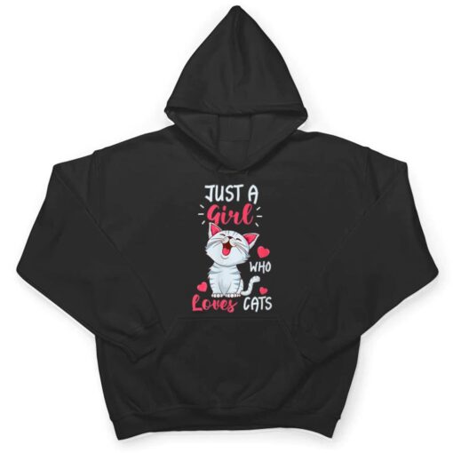 Just A Girl Who Loves Cats  Cute Cat Lover Gifts T Shirt