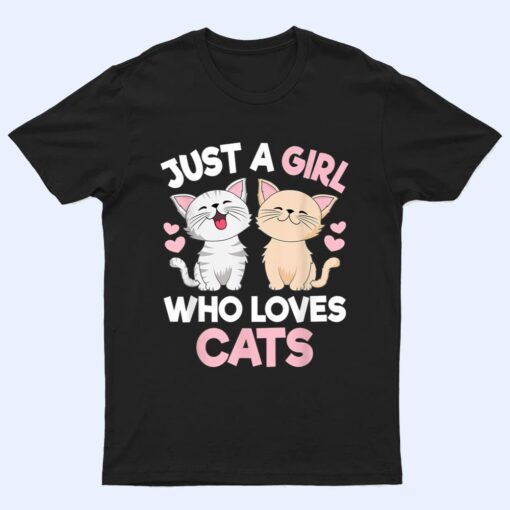 Just A Girl Who Loves Cats Cute Cat Lover T Shirt