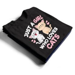 Just A Girl Who Loves Cats Cute Cat Lover T Shirt - Dream Art Europa