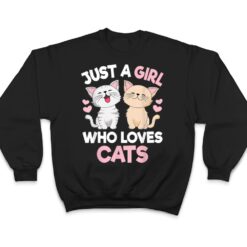 Just A Girl Who Loves Cats Cute Cat Lover T Shirt - Dream Art Europa