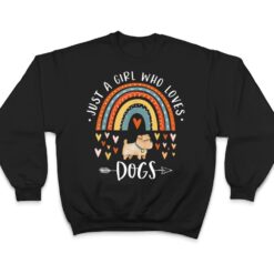 Just A Girl Who Loves Dogs Rainbow Gifts For Puppy Lover T Shirt - Dream Art Europa