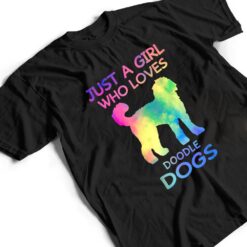 Just A Girl Who Loves Doodle Dogs Funny Doodle Dog Lover T Shirt - Dream Art Europa